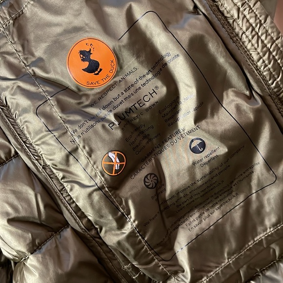 SAVE THE DUCK water repellent hooded quilted puffer coat - Picture 4 of 7